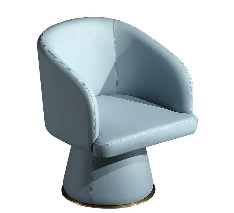 Стул ORIENT голубой из коровьей кожи 640×600×780 мм — фото 1