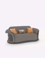 Эксклюзивный серый кожаный диван GRIGIO из итальянской натуральной кожи с каркасом из европейского б — фото 1