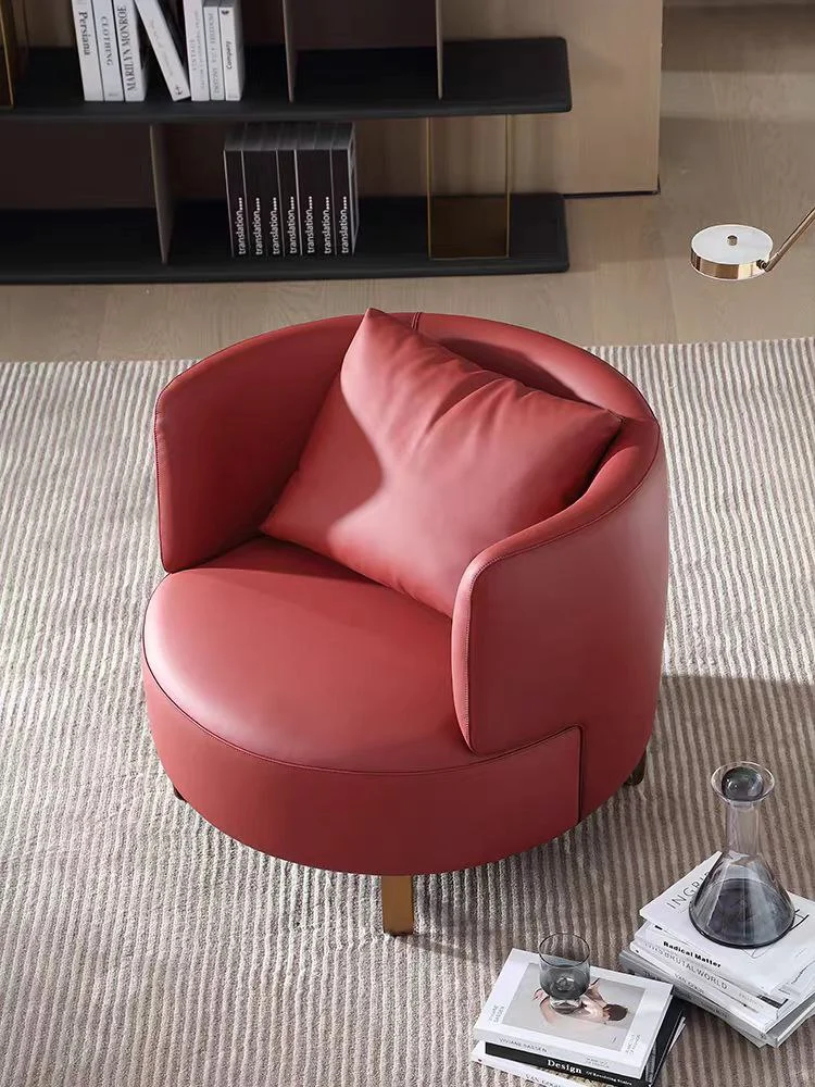 Красное кожаное кресло AS Capri в стиле итальянского минимализма для современной гостиной — фото 1 Красное кожаное кресло AS Capri в стиле итальянского минимализма для современной гостиной — фото 1