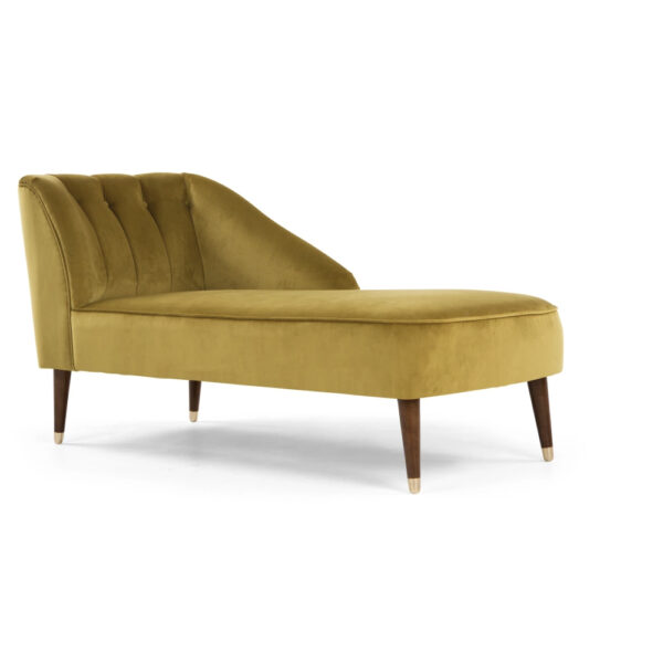 Дизайнерская кушетка Chaise Longue, Antique Gold Velvet — фото 1