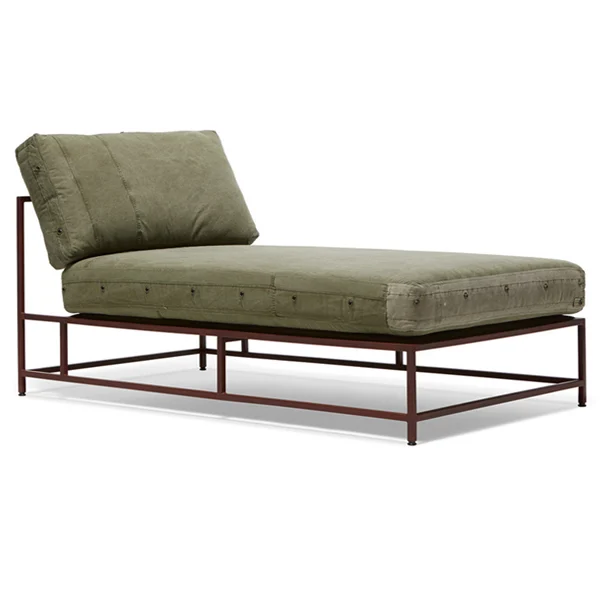Дизайнерская кушетка Olive Military Fabric Sectional Lounge — фото 1